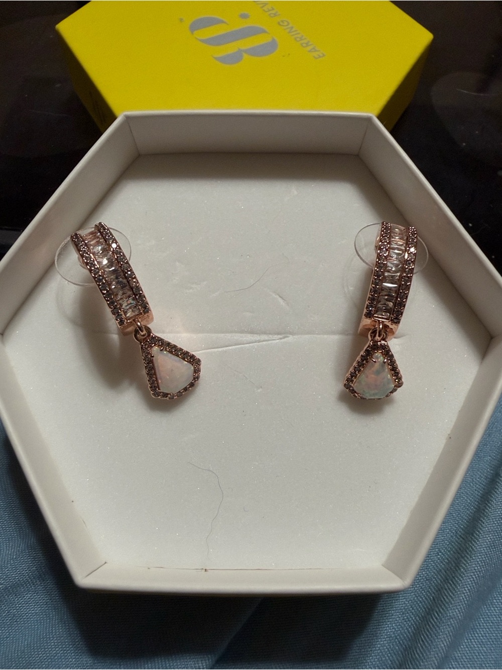 October 25: Milky White Opal on Rose Gold